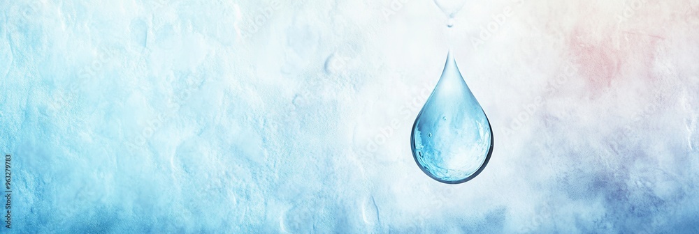 Leinwandbilder the logo showcases a singular drop of water, embodying concepts of hydration and freshness with a se