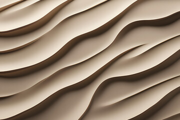 Serene Wall Background with Sand Pattern and Gentle Curves in Soft Beige Tones for a Peaceful Ambiance