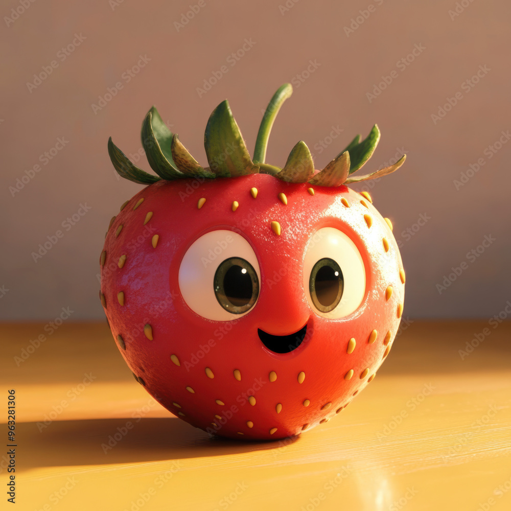 Sticker happy strawberry.