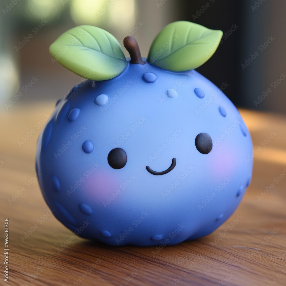 Poster happy blueberry toy.