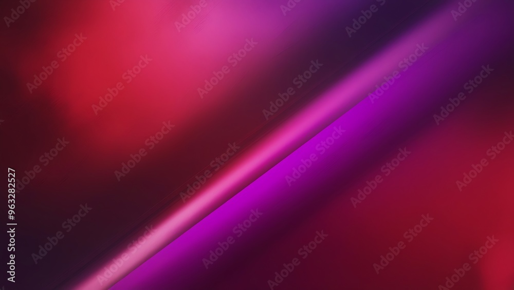 Wall mural gradient from dark purple to red with a diagonal line transitioning from white to purple