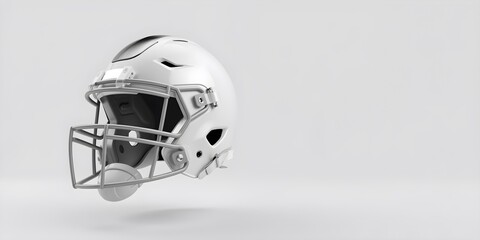 Fototapeta premium Suspended Glossy Football Helmet with Detailed Design