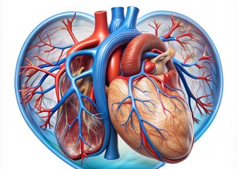 human heart anatomy model