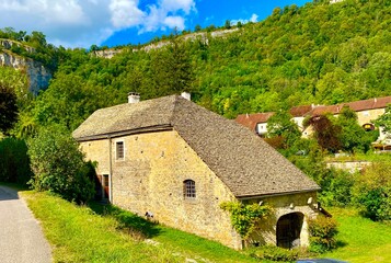 Fototapeta premium Rural village of Baume-les-Messieurs in Jura, Eastern France