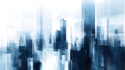 Obraz premium business city urban center cityscape artistic buildings architecture digital artwork skyline modern skyscrapers building modern commercial landscape corporate financial environment busy businessman