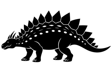 Ankylosaurus silhouette vector illustration