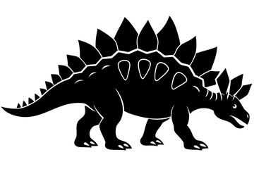 Ankylosaurus silhouette vector illustration