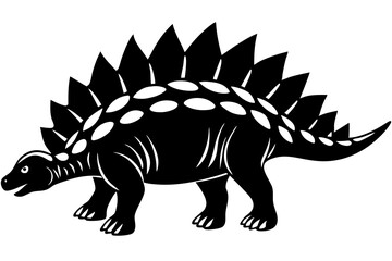 Ankylosaurus silhouette vector illustration