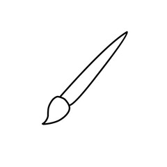 Paint brush line icon