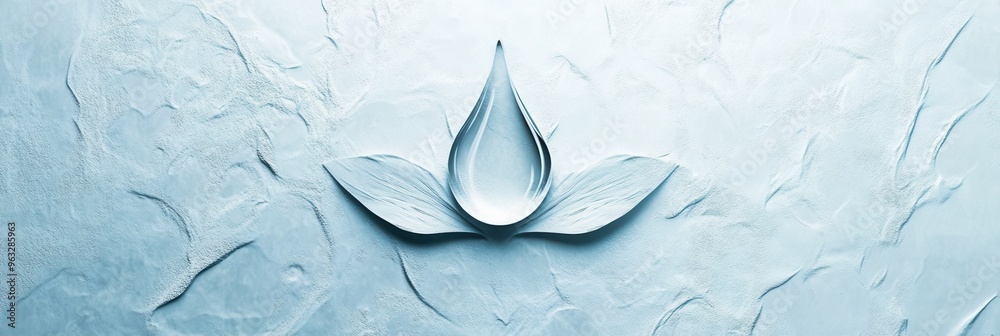 Aufkleber the artwork showcases a simple and elegant logo, highlighting a water droplet that represents hydrat