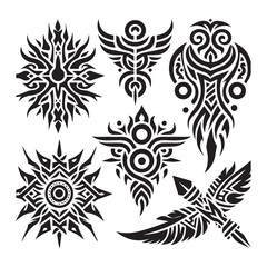 Tribal butterfly tattoo design
