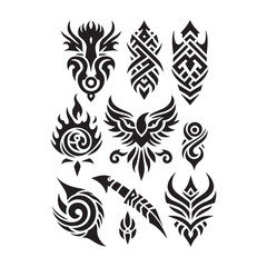 Tribal butterfly tattoo design