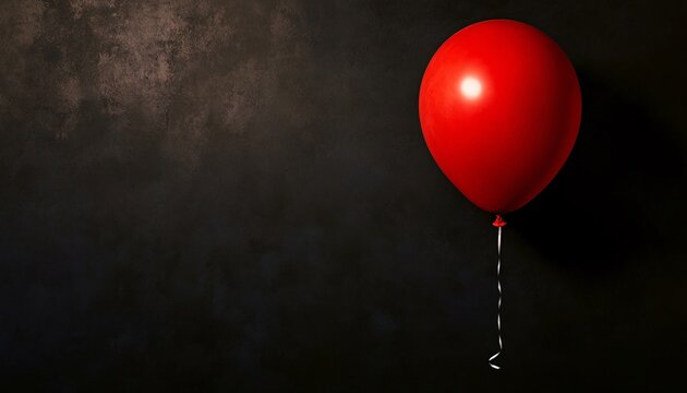 Vibrant red balloon soaring on a dark backdrop, symbolizing excitement and opportunity to save big during the Black Friday sale.