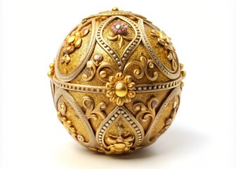 Traditional Easter egg decoration methods with ornate gold details and classic style