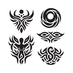 Tribal butterfly tattoo design