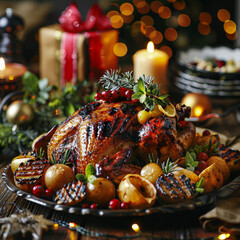Christmas delicious juicy turkey holiday traditional