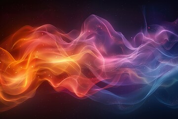 Fototapeta premium A digital art piece with vibrant, flowing lines , free space for text --ar 3:2 --stylize 750 --v 6 Job ID: aaf93e87-ea21-4f5f-a97a-33838d66f95e