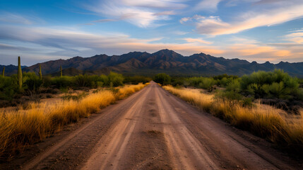 Moon Set Early The Morning Over The Santa Catal