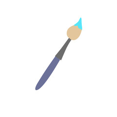 Cute paintbrush vector cartoon