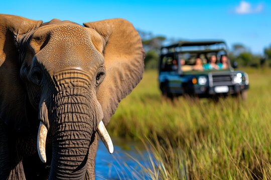 Adventurous safari, wild savannah, close encounters with nature brings you face-to-face with majestic animals in their natural habitat