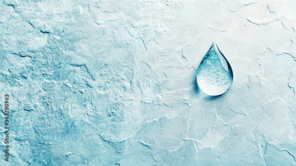 Leinwandbilder A simple yet elegant design showcases one drop of water, symbolizing freshness and the importance of staying hydrated. Generative AI