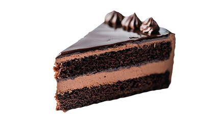 Obraz premium chocolate cake isolated on white