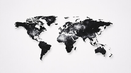 World Map with Grunge Texture
