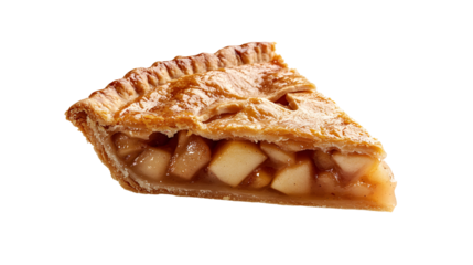 apple pie isolated on white background