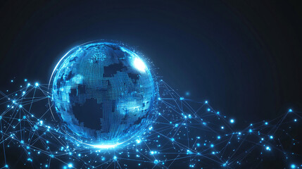 Obraz premium Digital Global Network