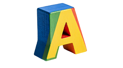 abc blocks isolated on white background