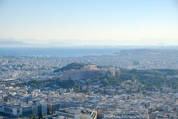 Aerial View of Athens and the Acropolis