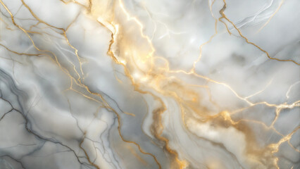 Fototapeta premium Grey marble background with gold veins and organic patterns