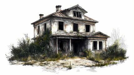 Old abandoned building, destroy old building png, old building png transparent background. Abandoned Building. Illustration