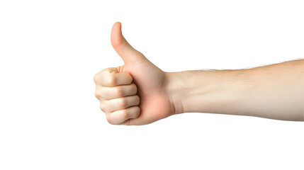 thumb up isolated on white