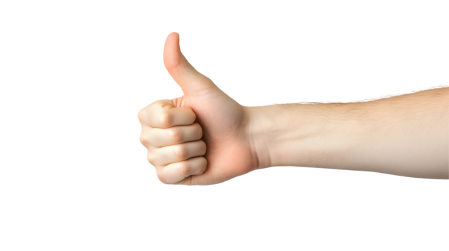 thumb up isolated on white