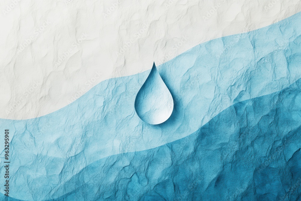 Leinwandbilder this design showcases a simple yet striking water droplet, embodying the essence of hydration and fr