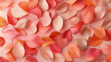 Fallen leaves, creating a colorful carpet, 3D illustration, copy space for text,