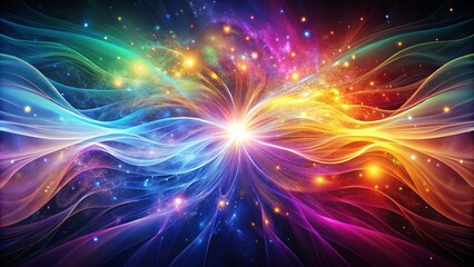 Naklejka premium vibrant pulsing radiance luminous ethereal whisper