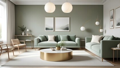 Photo interior modern design room 3d illustration
