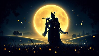 Radha Krishna: Eternal Melody of Divine Love © Renu