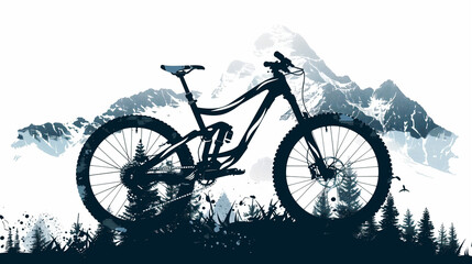 Mountain Bike Silhouette Illustration