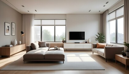 Fototapeta premium Photo interior modern design room 3d illustration