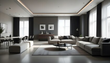 Photo interior modern design room 3d illustration