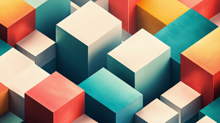 Obraz premium Abstract Geometric Pattern with Vibrant Colors