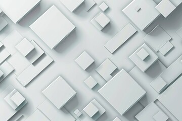 A white background with many squares of different sizes