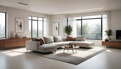 Fototapeta premium Photo interior modern design room 3d illustration