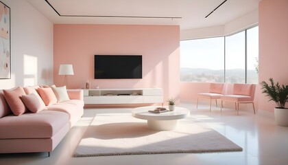 Fototapeta premium Photo interior modern design room 3d illustration