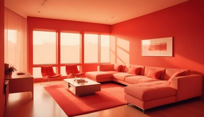 Fototapeta premium Photo interior modern design room 3d illustration