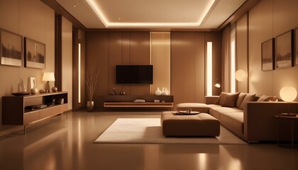 Photo interior modern design room 3d illustration