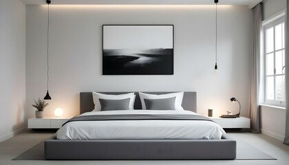 Photo interior modern design room 3d illustration